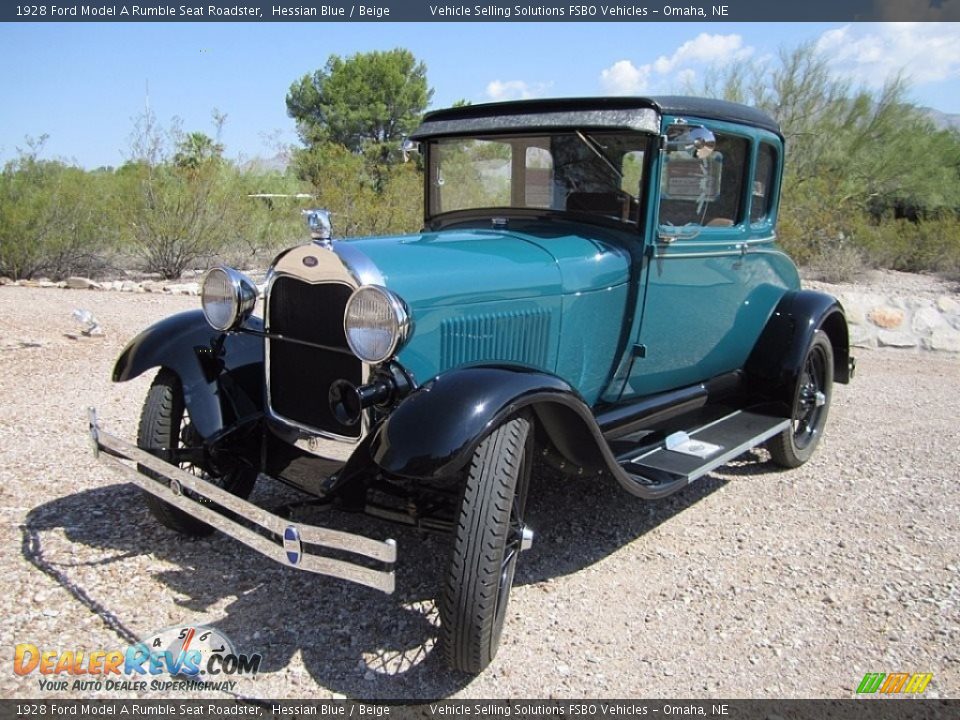 Front 3/4 View of 1928 Ford Model A Rumble Seat Roadster Photo #1
