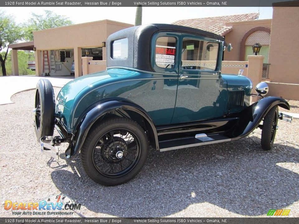 Hessian Blue 1928 Ford Model A Rumble Seat Roadster Photo #3