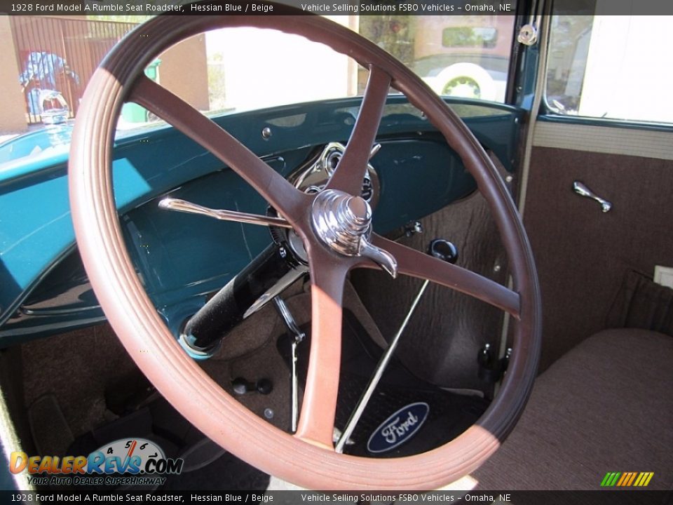 1928 Ford Model A Rumble Seat Roadster Steering Wheel Photo #7