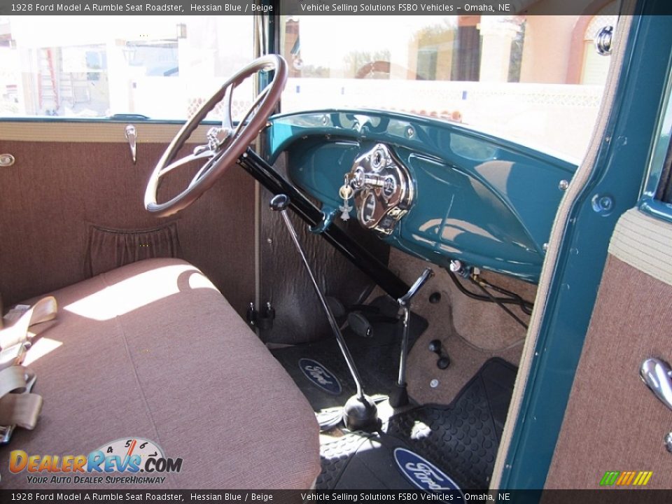Beige Interior - 1928 Ford Model A Rumble Seat Roadster Photo #8