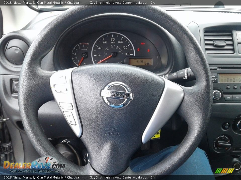 2018 Nissan Versa S Gun Metal Metallic / Charcoal Photo #12