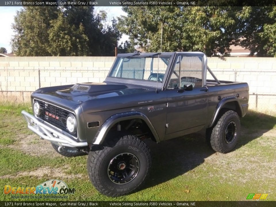 1971 Ford Bronco Sport Wagon Gun Metal Gray / Black Photo #8