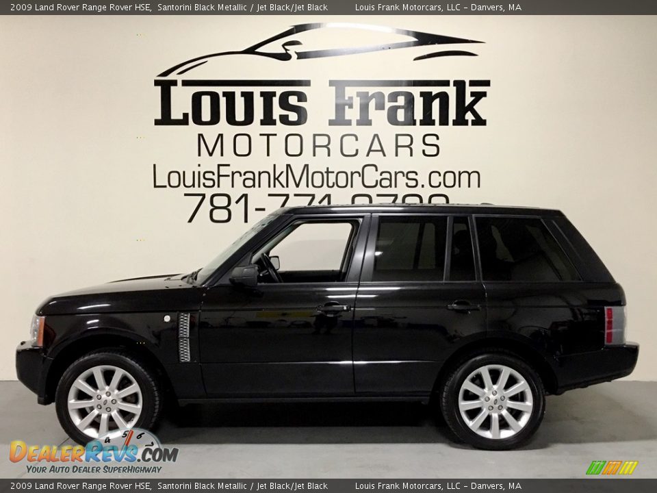 2009 Land Rover Range Rover HSE Santorini Black Metallic / Jet Black/Jet Black Photo #1