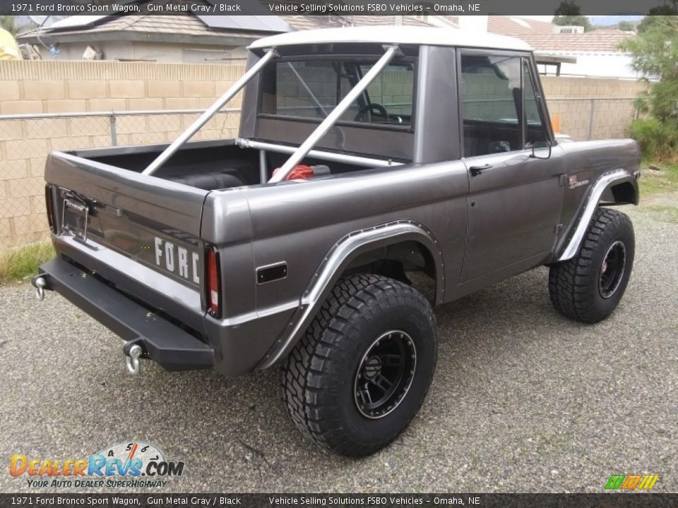 1971 Ford Bronco Sport Wagon Gun Metal Gray / Black Photo #10