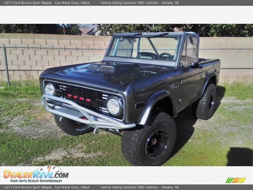 1971 Ford Bronco Sport Wagon Gun Metal Gray / Black Photo #11