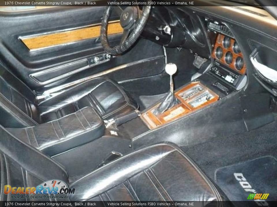 Black Interior - 1976 Chevrolet Corvette Stingray Coupe Photo #4