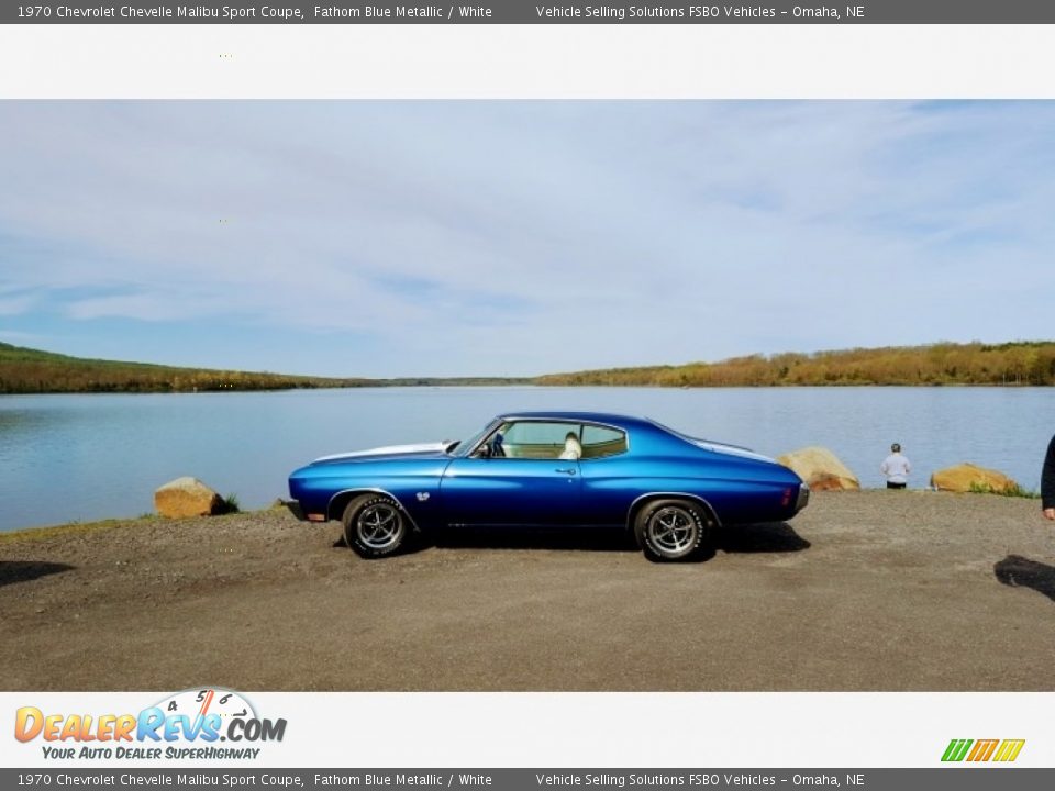 1970 Chevrolet Chevelle Malibu Sport Coupe Fathom Blue Metallic / White Photo #1