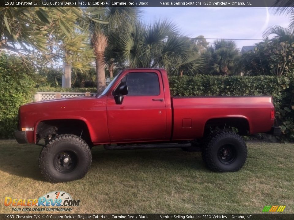 1983 Chevrolet C/K K10 Custom Deluxe Regular Cab 4x4 Carmine Red / Black Photo #1