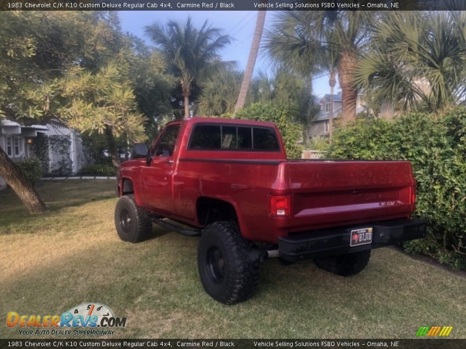 1983 Chevrolet C/K K10 Custom Deluxe Regular Cab 4x4 Carmine Red / Black Photo #9