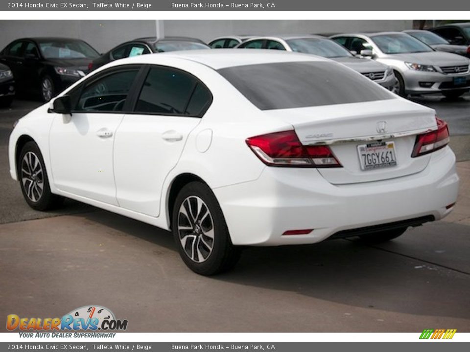 2014 Honda Civic EX Sedan Taffeta White / Beige Photo #2