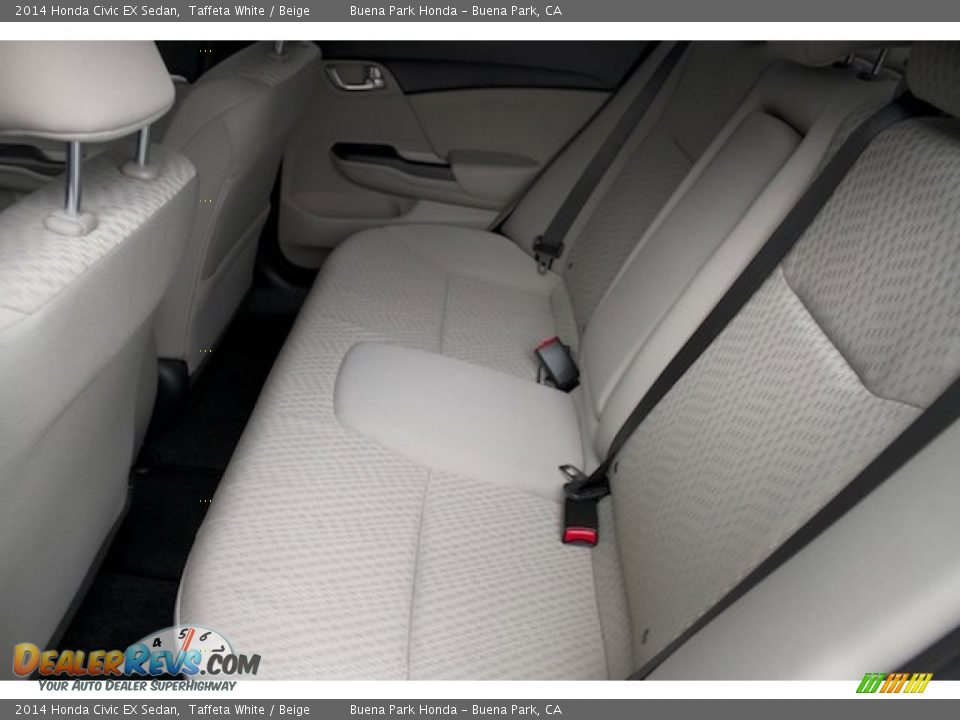 2014 Honda Civic EX Sedan Taffeta White / Beige Photo #4