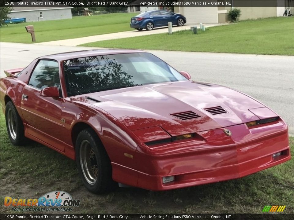 Bright Red 1988 Pontiac Firebird Trans Am GTA Coupe Photo #6