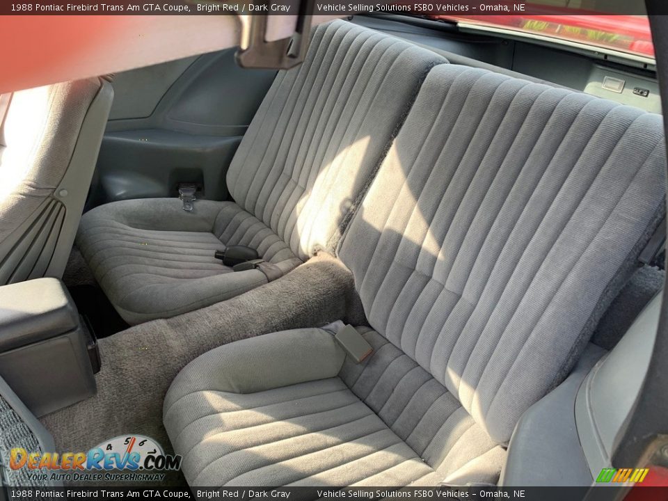 Rear Seat of 1988 Pontiac Firebird Trans Am GTA Coupe Photo #9