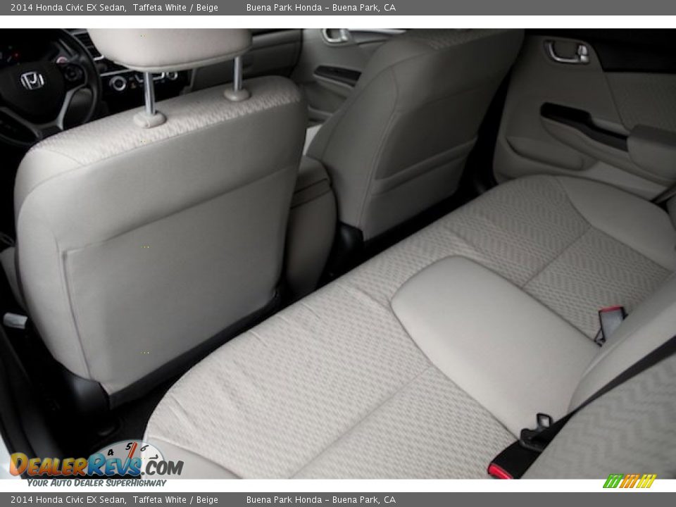 2014 Honda Civic EX Sedan Taffeta White / Beige Photo #15