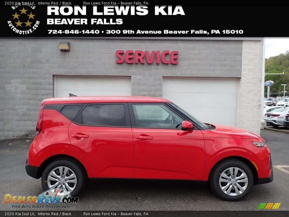 2020 Kia Soul LX Inferno Red / Black Photo #1
