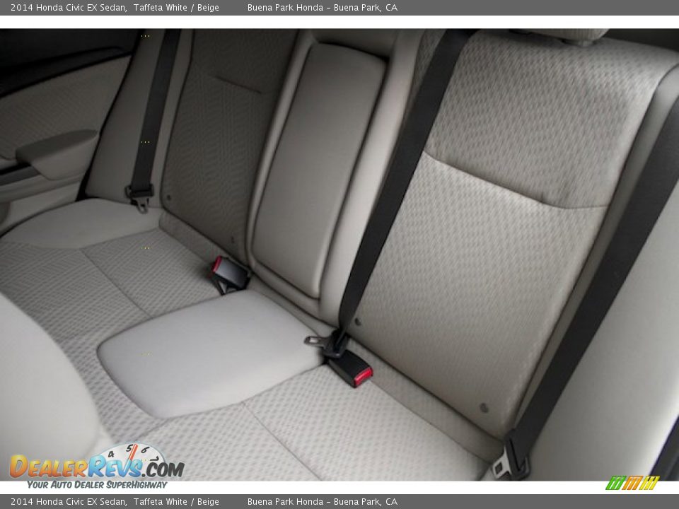 2014 Honda Civic EX Sedan Taffeta White / Beige Photo #17