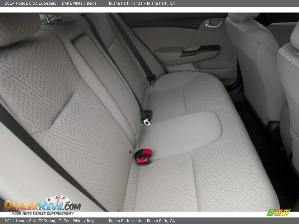 2014 Honda Civic EX Sedan Taffeta White / Beige Photo #18