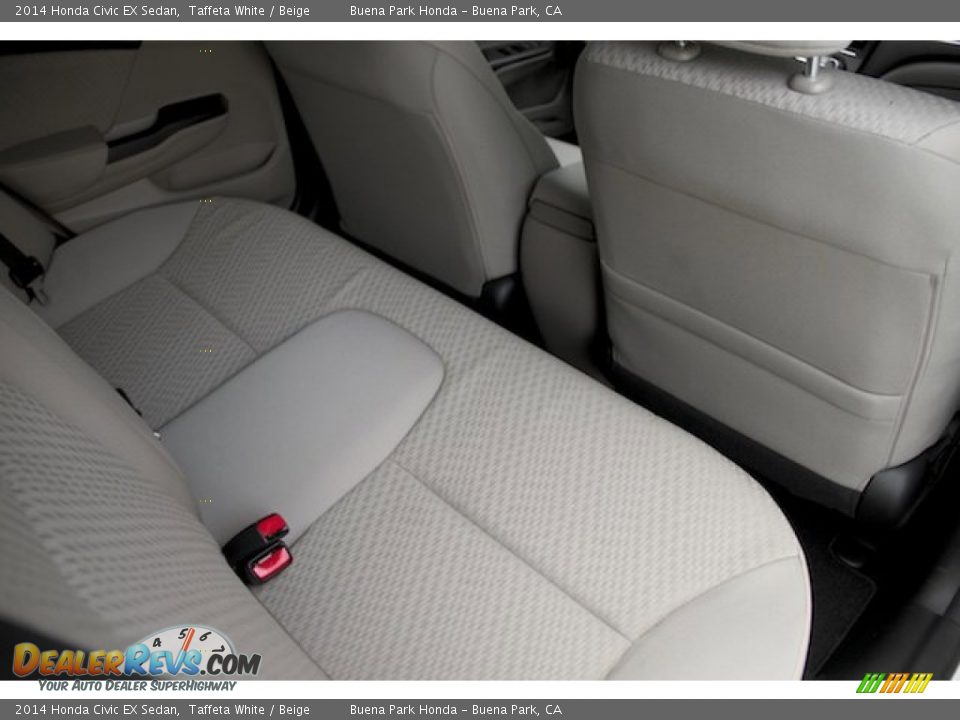 2014 Honda Civic EX Sedan Taffeta White / Beige Photo #19