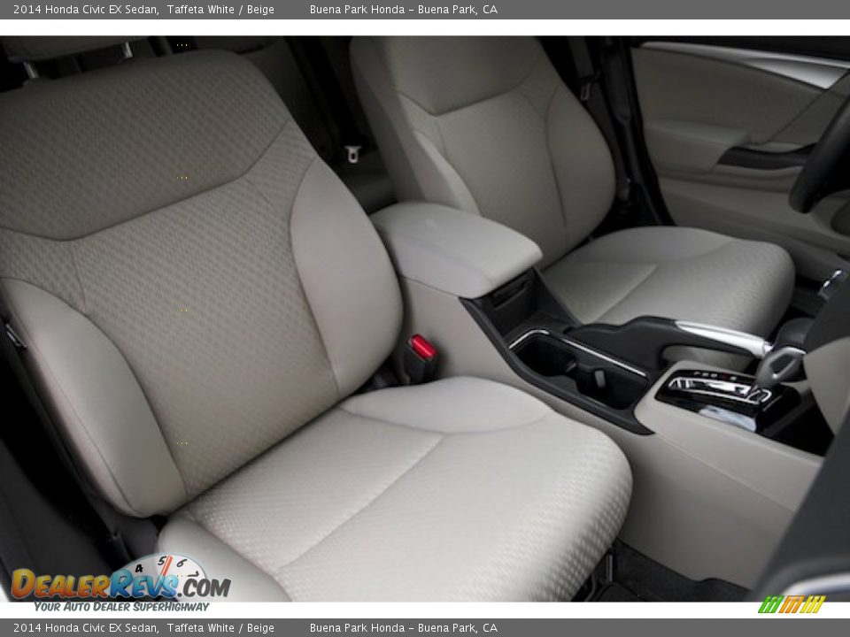 2014 Honda Civic EX Sedan Taffeta White / Beige Photo #23