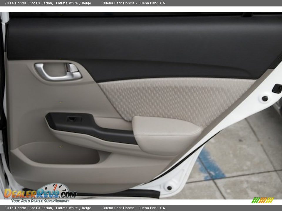 2014 Honda Civic EX Sedan Taffeta White / Beige Photo #30