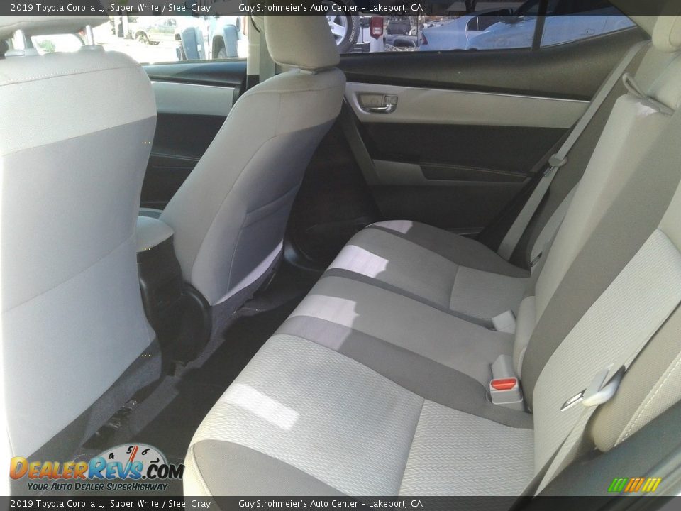 2019 Toyota Corolla L Super White / Steel Gray Photo #8