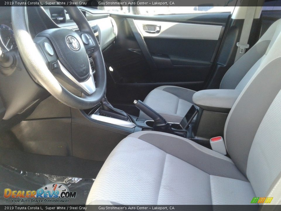 2019 Toyota Corolla L Super White / Steel Gray Photo #10