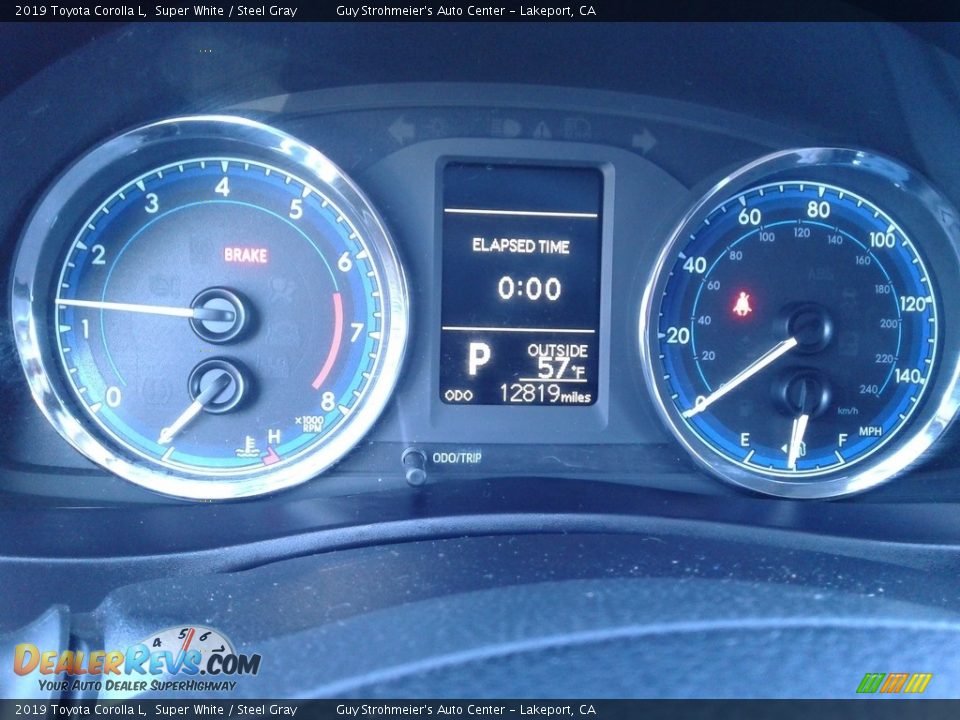 2019 Toyota Corolla L Super White / Steel Gray Photo #18