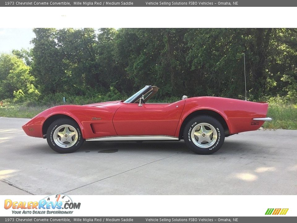 1973 Chevrolet Corvette Convertible Mille Miglia Red / Medium Saddle Photo #1