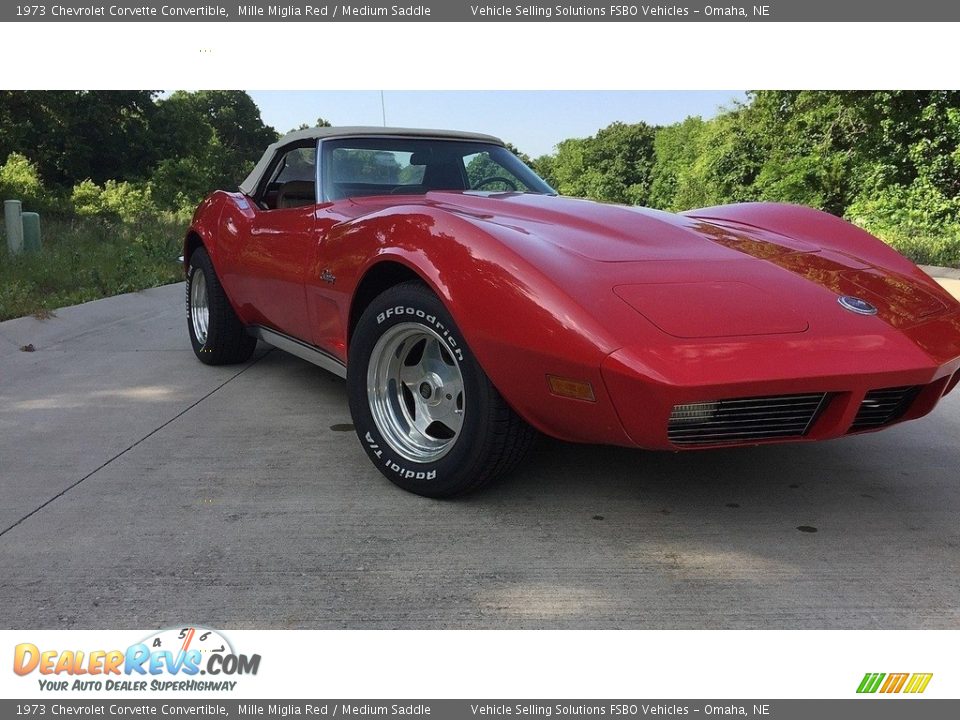 1973 Chevrolet Corvette Convertible Mille Miglia Red / Medium Saddle Photo #3