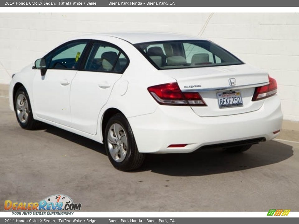 2014 Honda Civic LX Sedan Taffeta White / Beige Photo #2