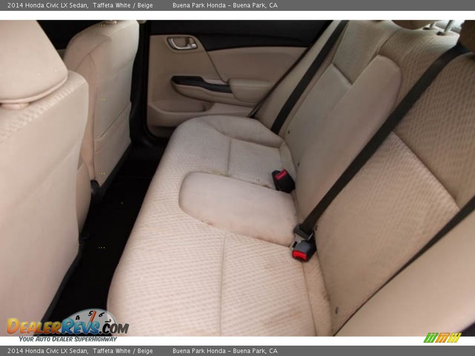 2014 Honda Civic LX Sedan Taffeta White / Beige Photo #4