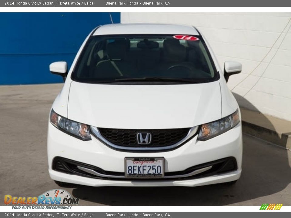 2014 Honda Civic LX Sedan Taffeta White / Beige Photo #7