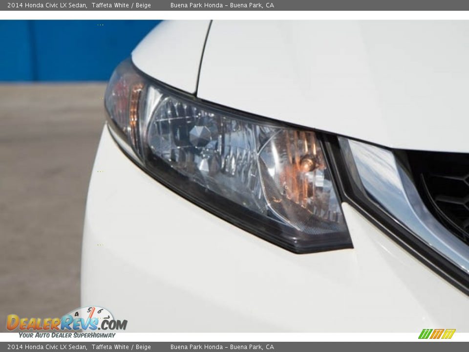 2014 Honda Civic LX Sedan Taffeta White / Beige Photo #8