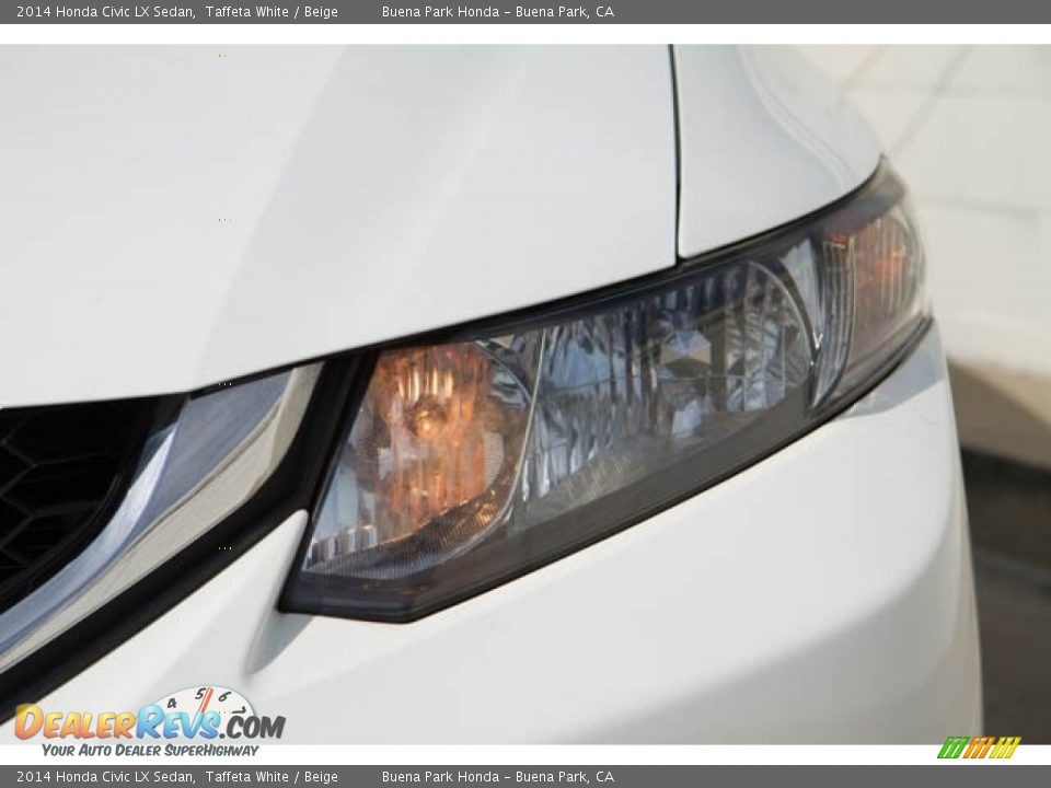 2014 Honda Civic LX Sedan Taffeta White / Beige Photo #9