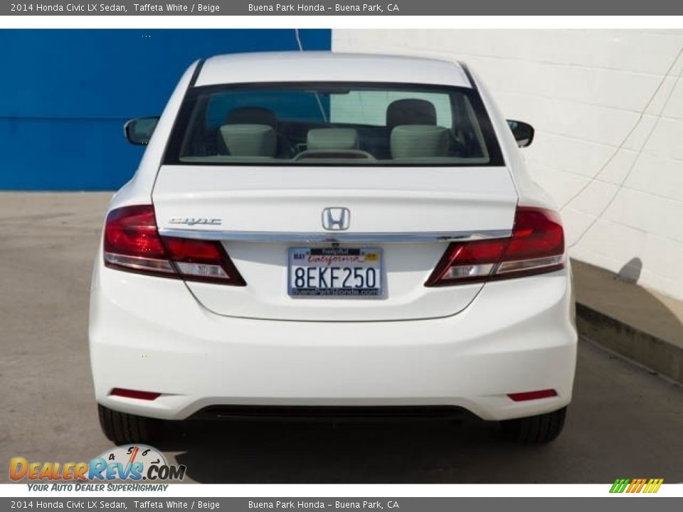 2014 Honda Civic LX Sedan Taffeta White / Beige Photo #11