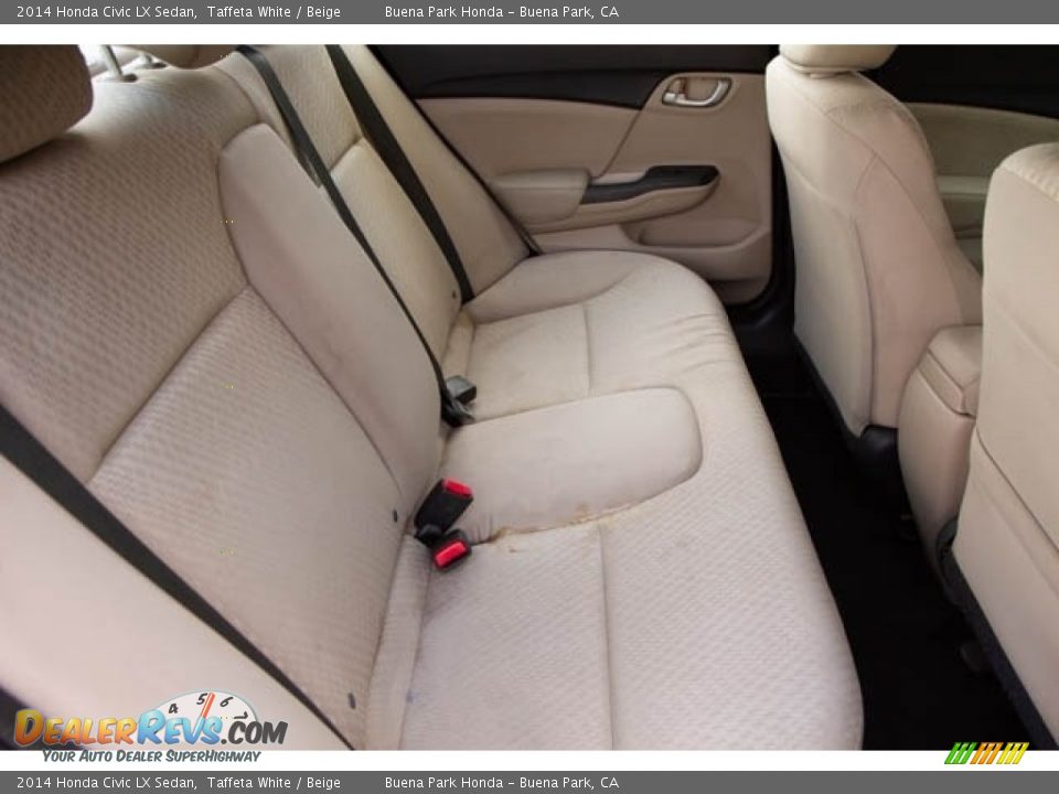 2014 Honda Civic LX Sedan Taffeta White / Beige Photo #20