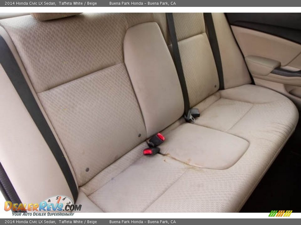 2014 Honda Civic LX Sedan Taffeta White / Beige Photo #21