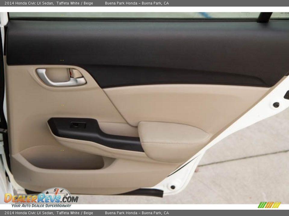 2014 Honda Civic LX Sedan Taffeta White / Beige Photo #29