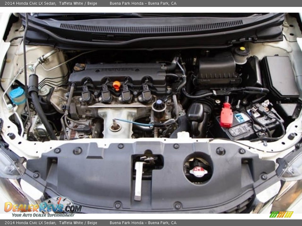 2014 Honda Civic LX Sedan Taffeta White / Beige Photo #31