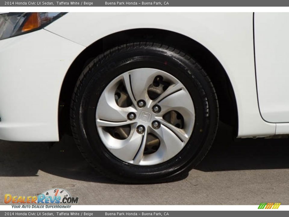2014 Honda Civic LX Sedan Taffeta White / Beige Photo #32