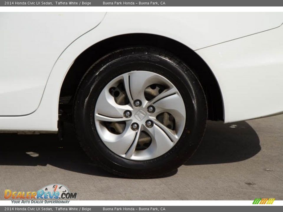 2014 Honda Civic LX Sedan Taffeta White / Beige Photo #33