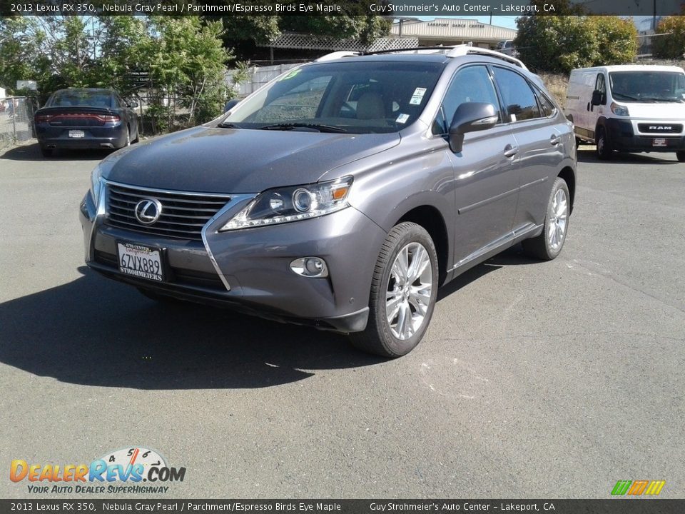 2013 Lexus RX 350 Nebula Gray Pearl / Parchment/Espresso Birds Eye Maple Photo #2