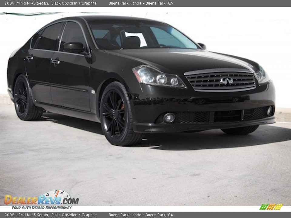 2006 Infiniti M 45 Sedan Black Obsidian / Graphite Photo #1