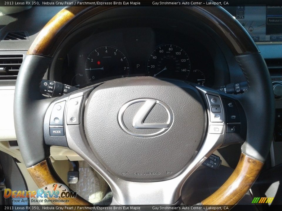 2013 Lexus RX 350 Nebula Gray Pearl / Parchment/Espresso Birds Eye Maple Photo #14