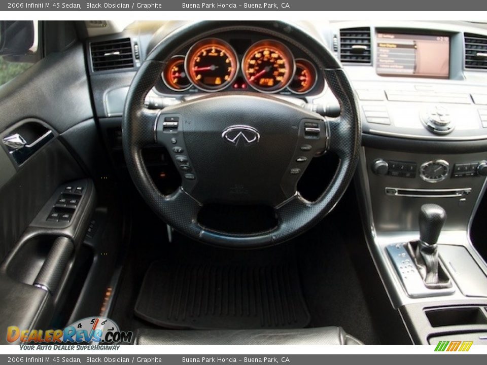 2006 Infiniti M 45 Sedan Black Obsidian / Graphite Photo #5