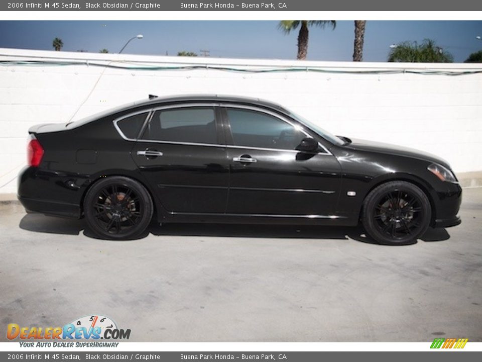 2006 Infiniti M 45 Sedan Black Obsidian / Graphite Photo #8