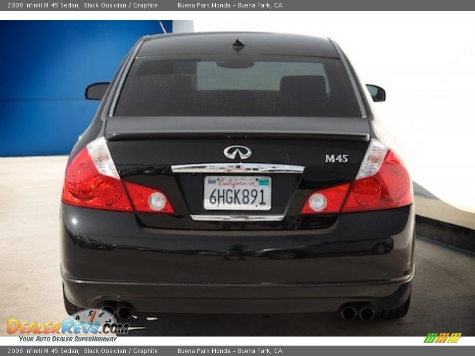 2006 Infiniti M 45 Sedan Black Obsidian / Graphite Photo #9