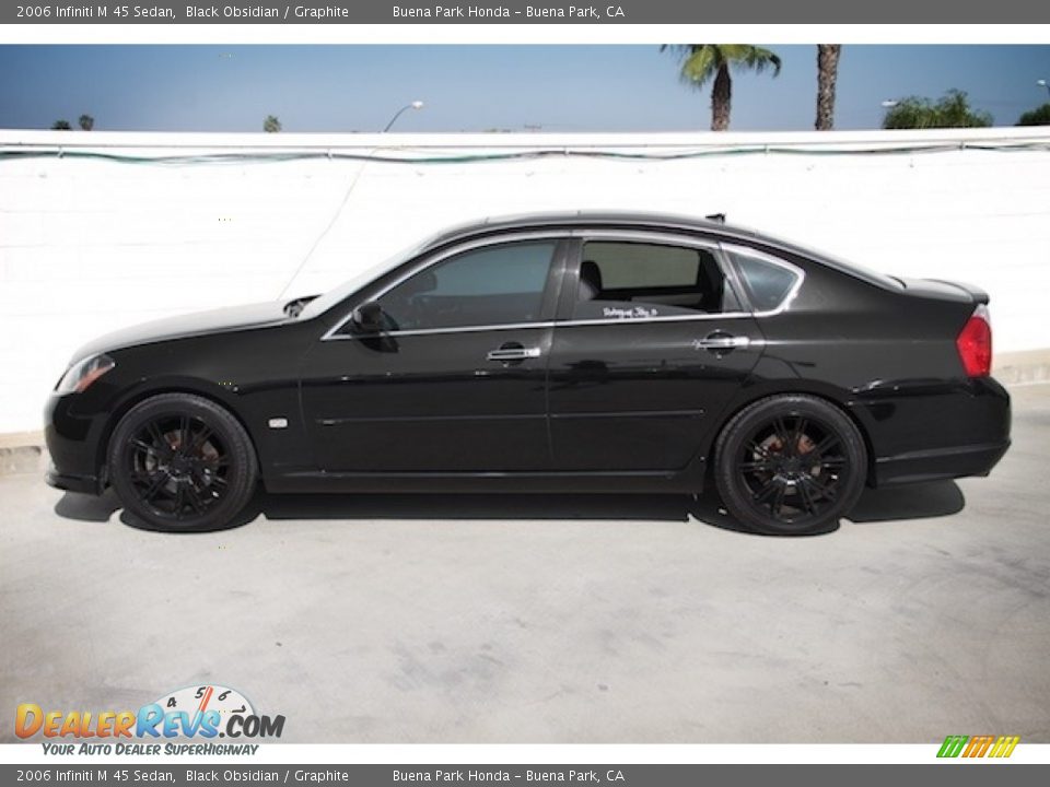 2006 Infiniti M 45 Sedan Black Obsidian / Graphite Photo #10