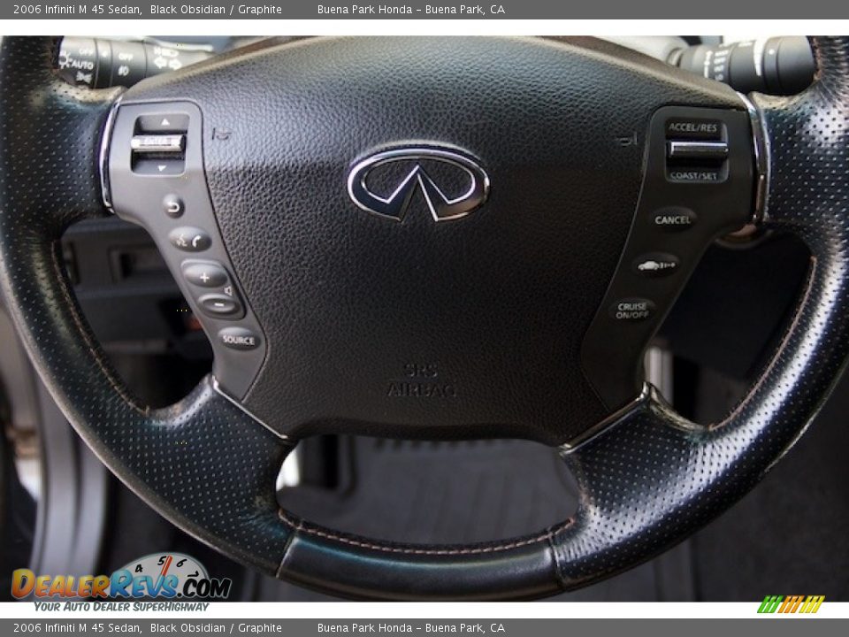 2006 Infiniti M 45 Sedan Black Obsidian / Graphite Photo #11