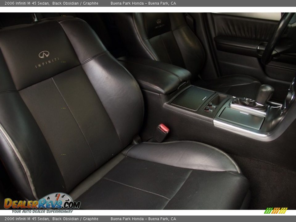 2006 Infiniti M 45 Sedan Black Obsidian / Graphite Photo #18